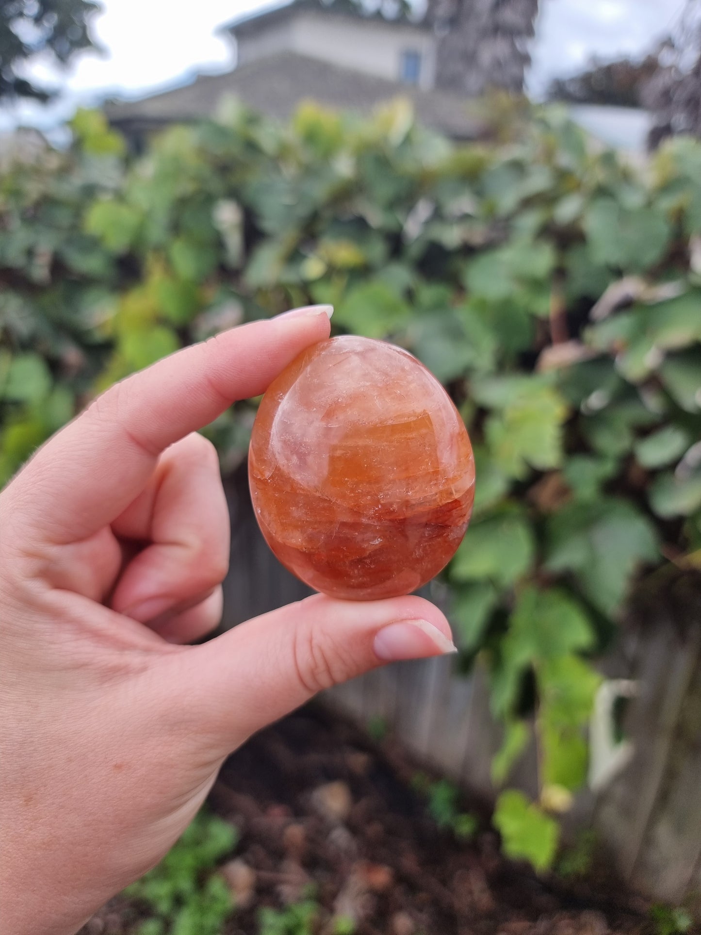 Fire Quartz Palmstone #3