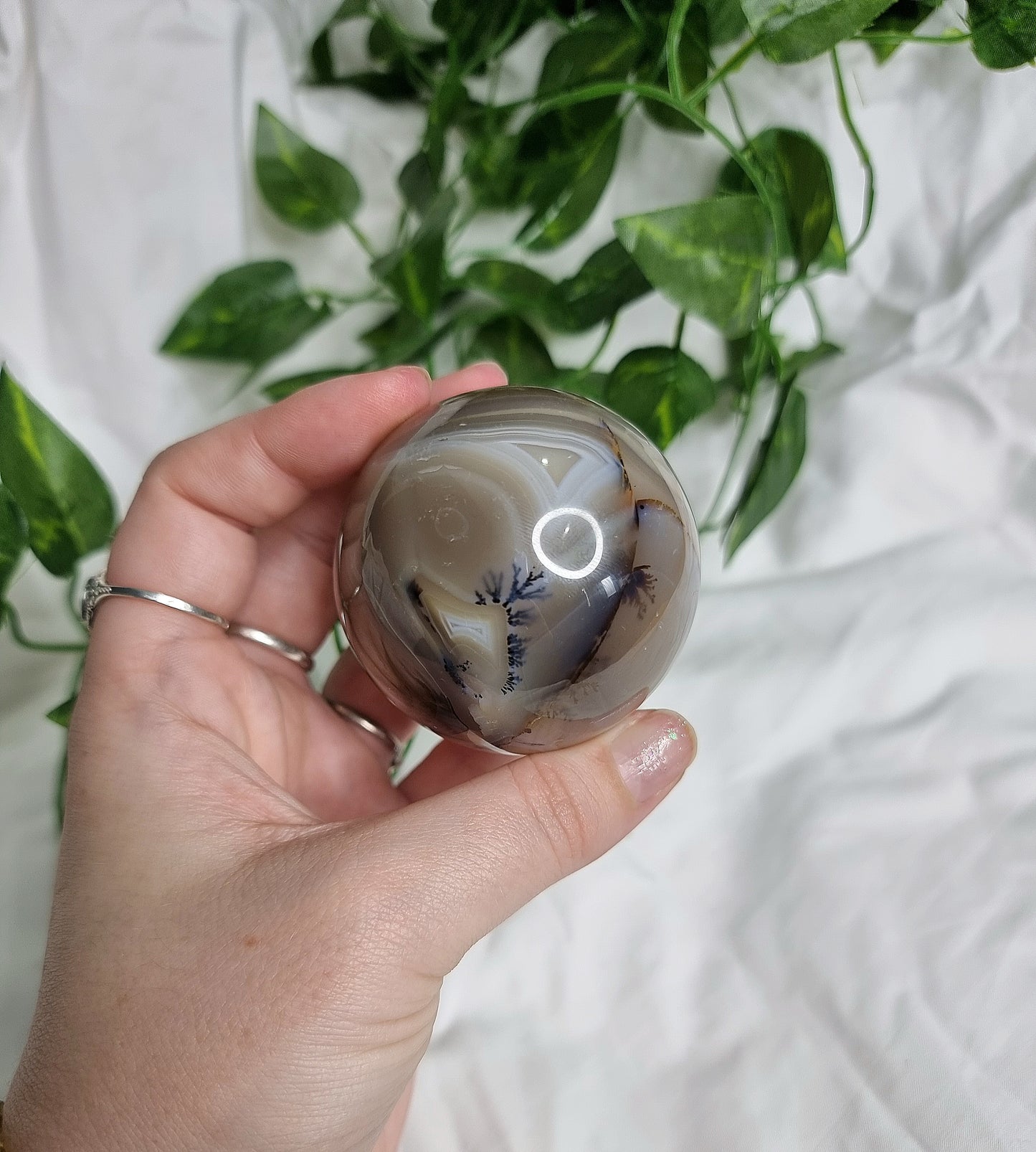 Dendritic Agate Sphere #1