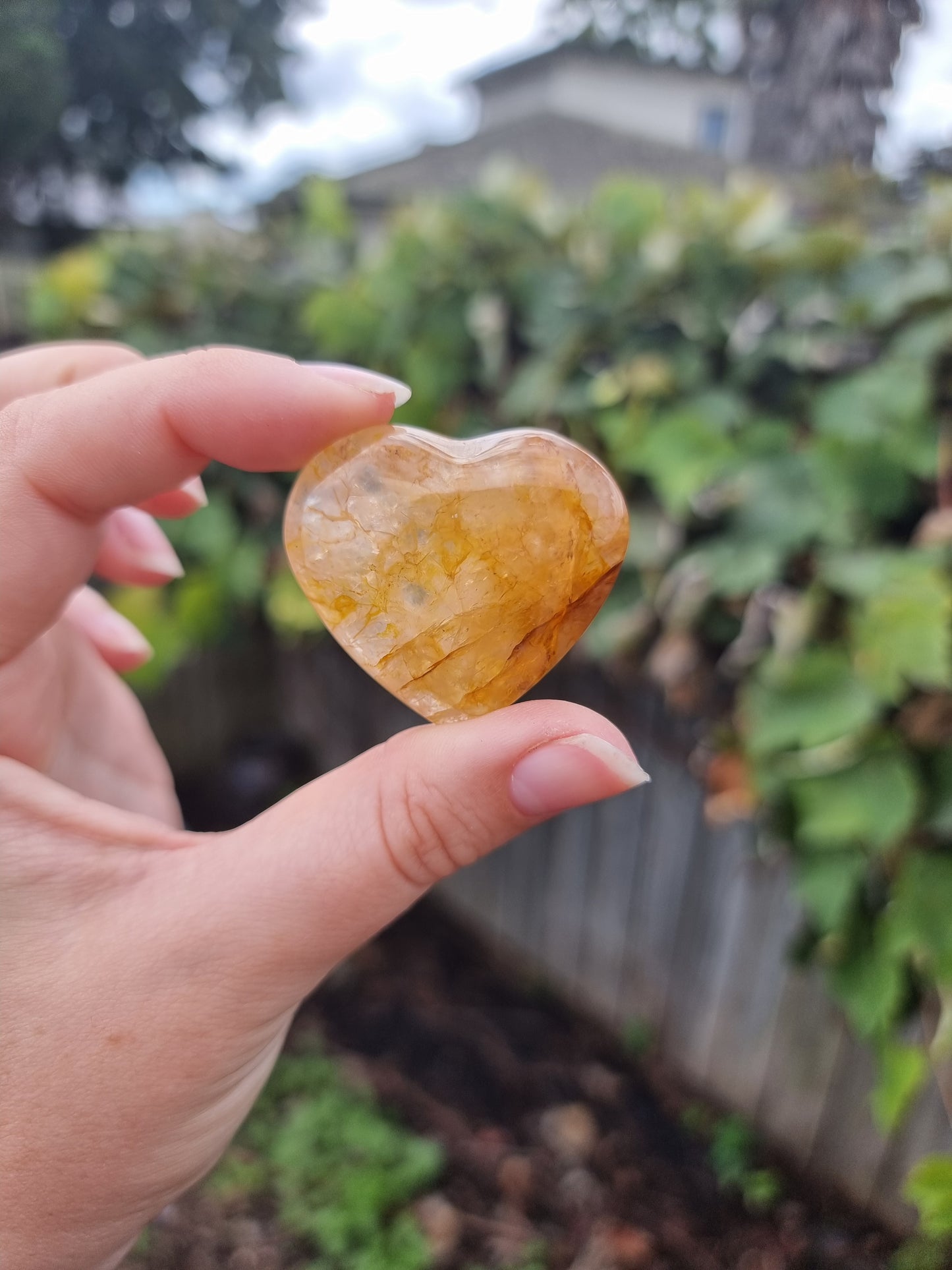 Golden Healer Quartz Small Heart #3