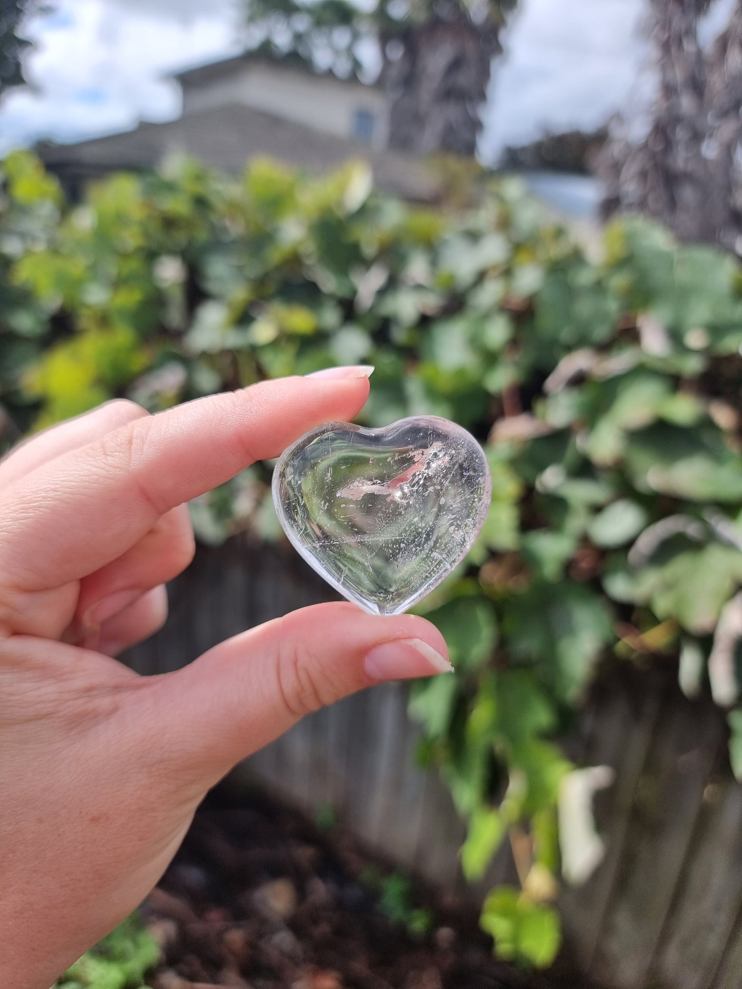 Clear Quartz Small Heart #2