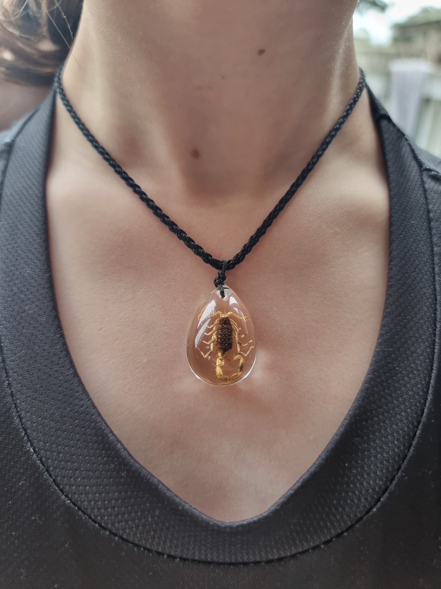 Brown Scorpion Ajustable Resin Necklace