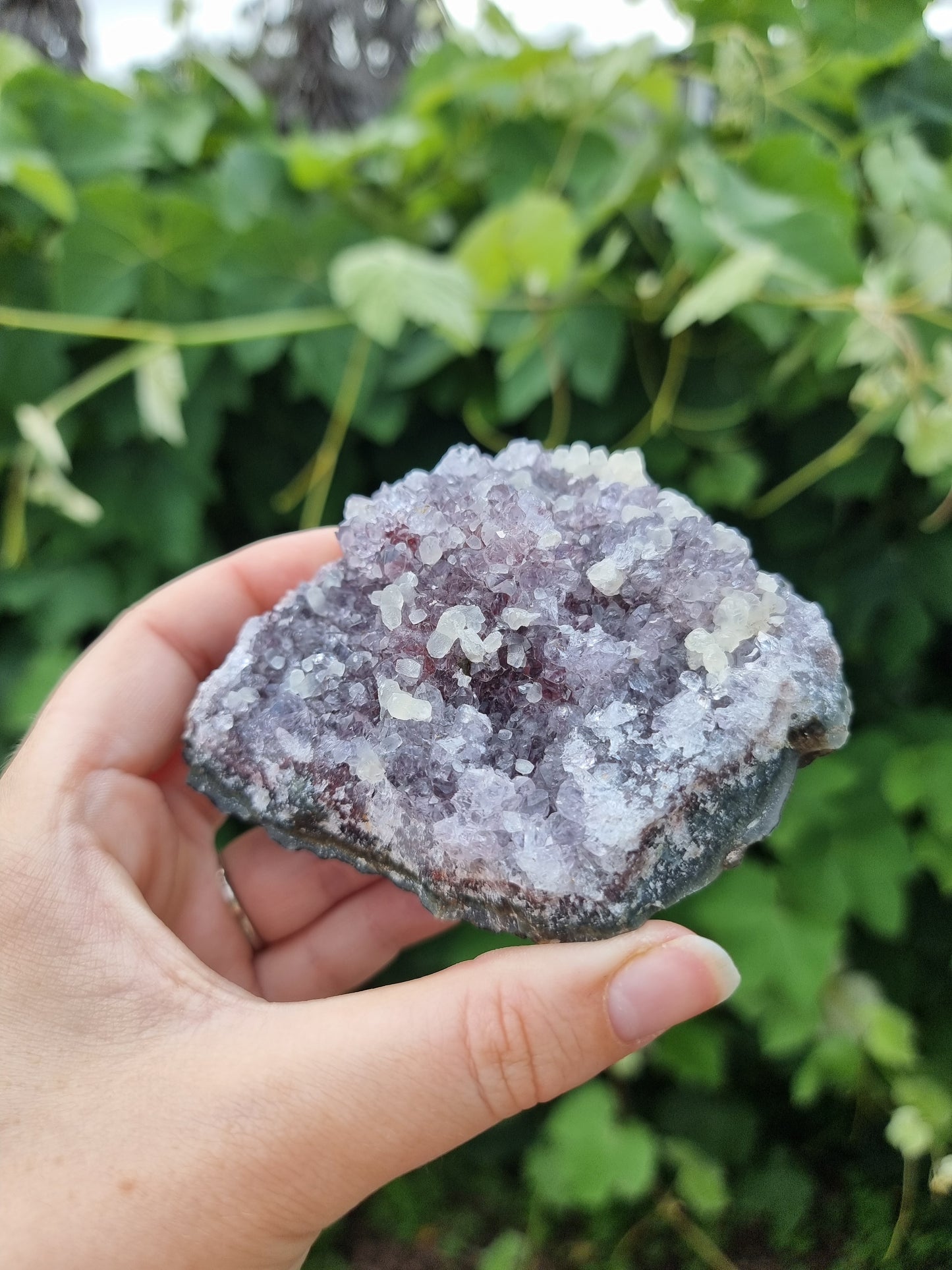 Amethyst Cluster with Calcite #1