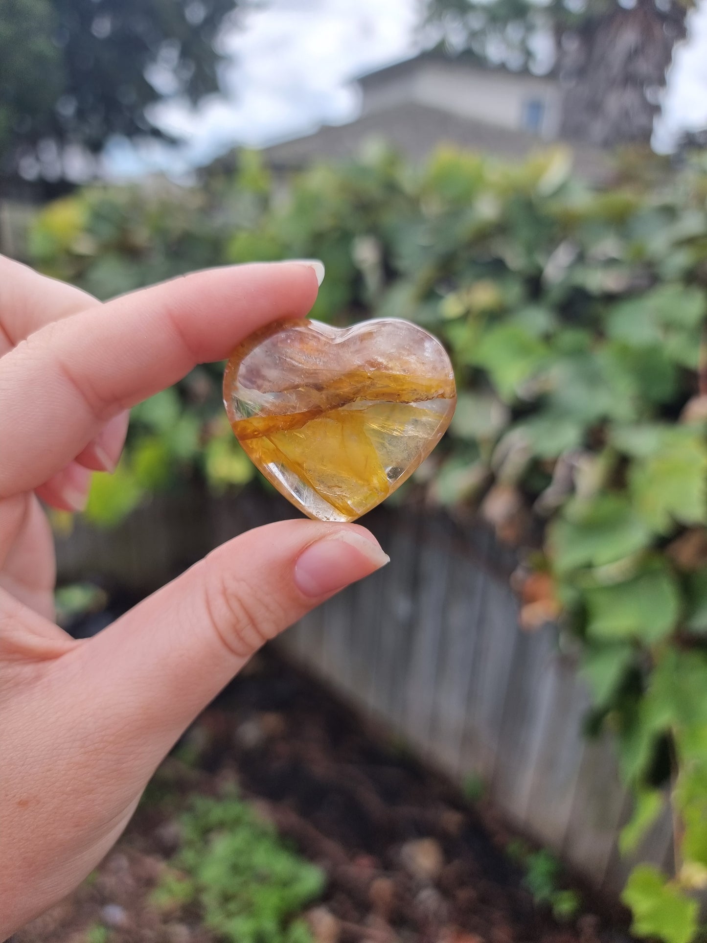 Golden Healer Quartz Small Heart #4
