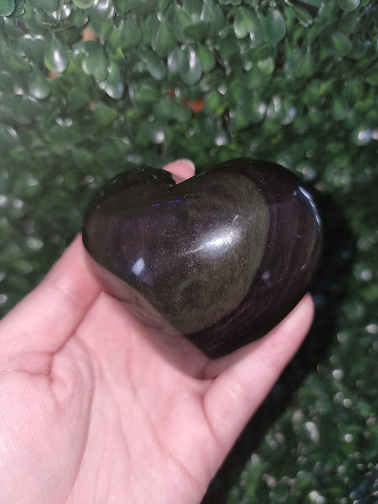 Rainbow Obsidian Heart #3