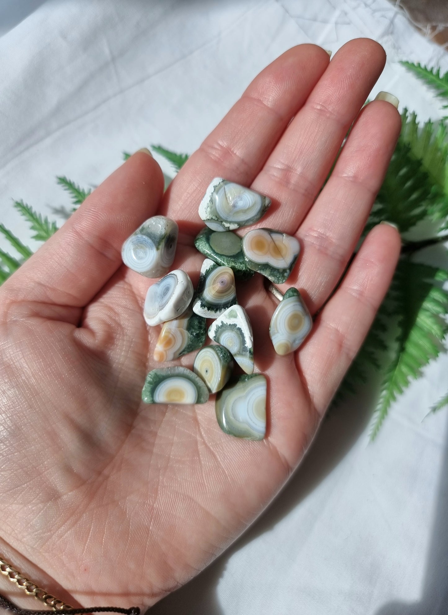 Mini 8th Vain Ocean Jasper Tumbles