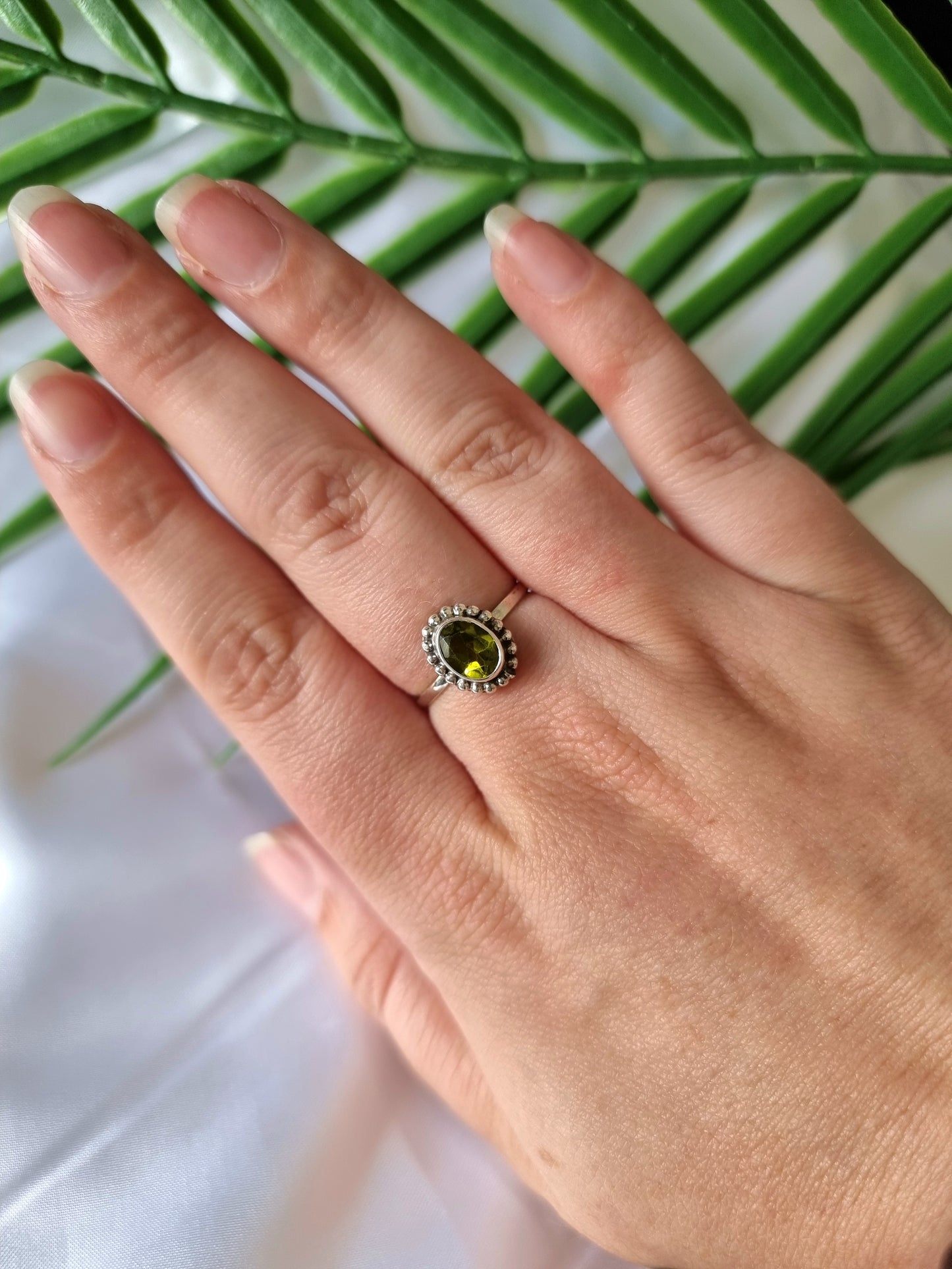 Peridot Sterling Silver Ring