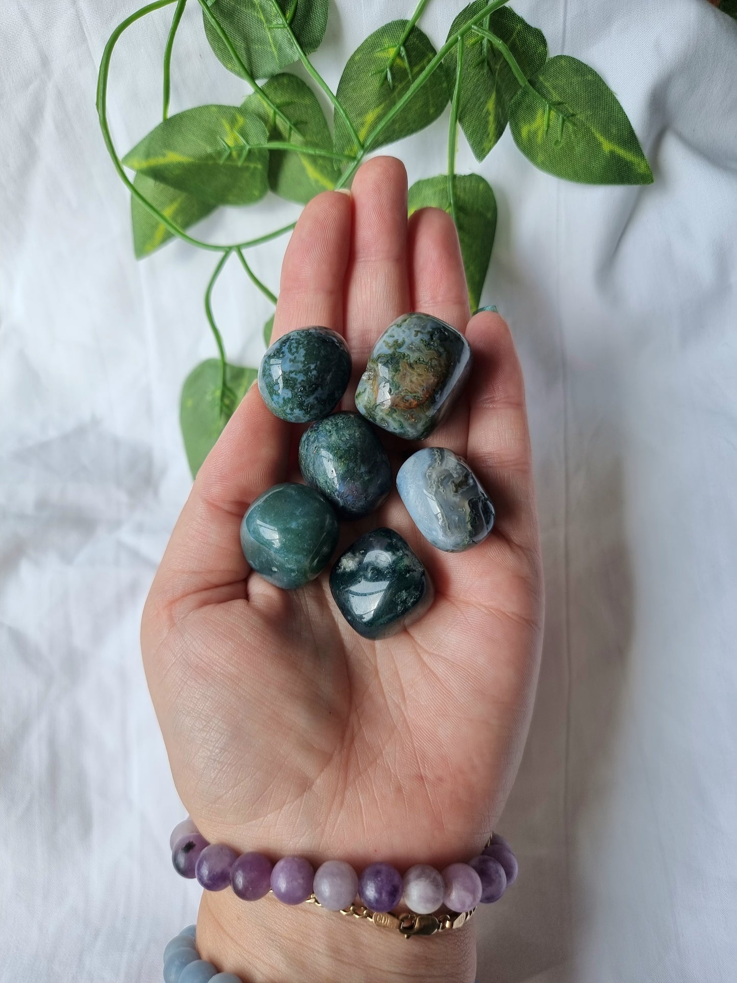 Moss Agate Tumbles