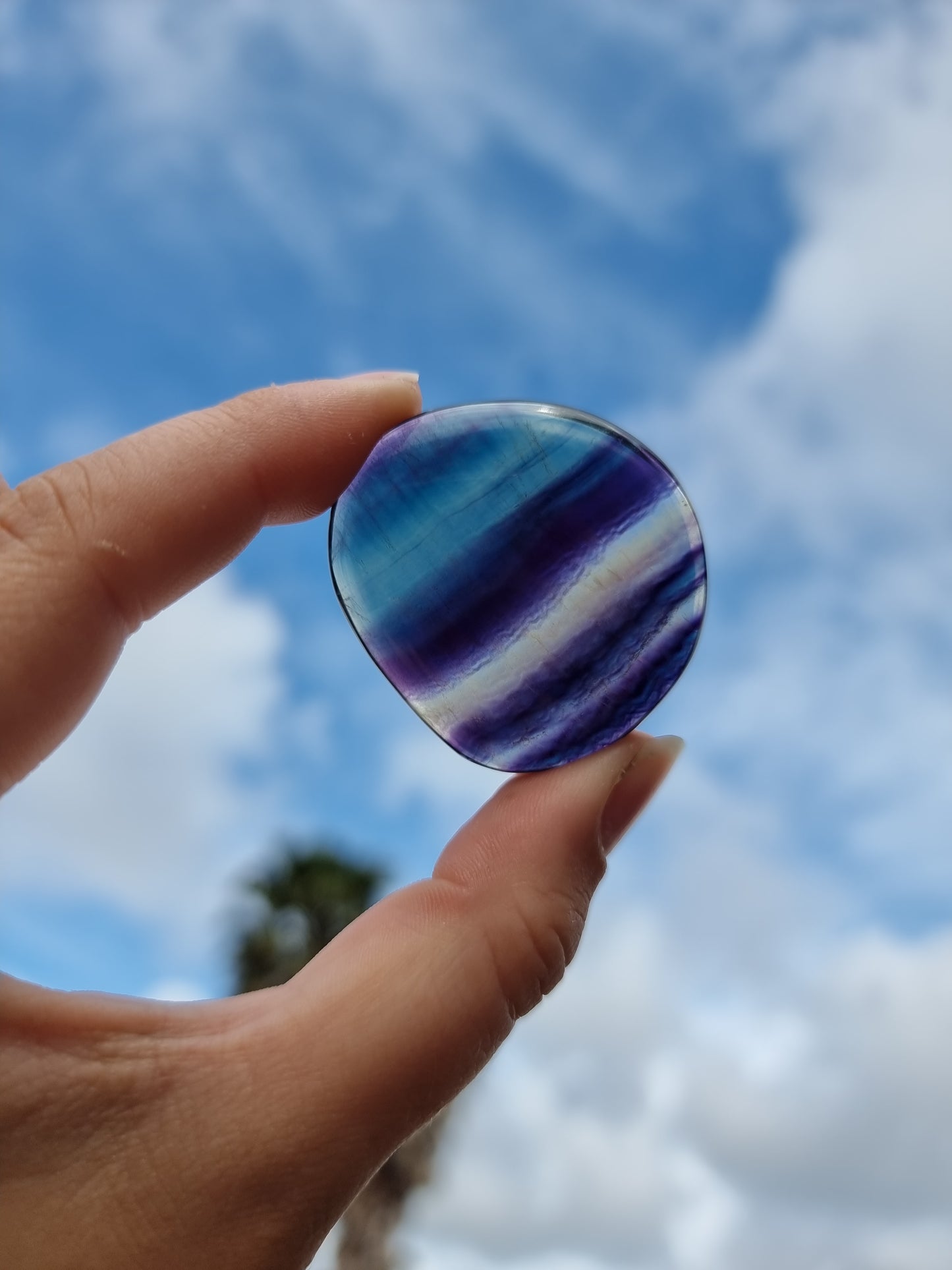 Rainbow Fluorite Flatstone #1