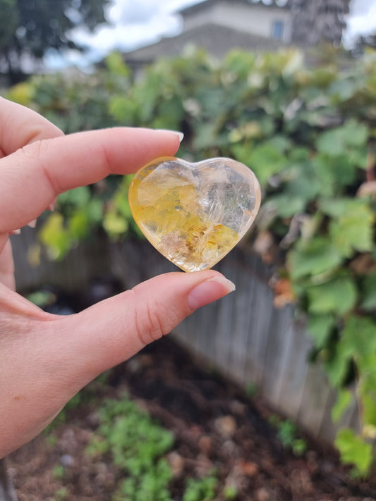 Golden Healer Quartz Small Heart #1