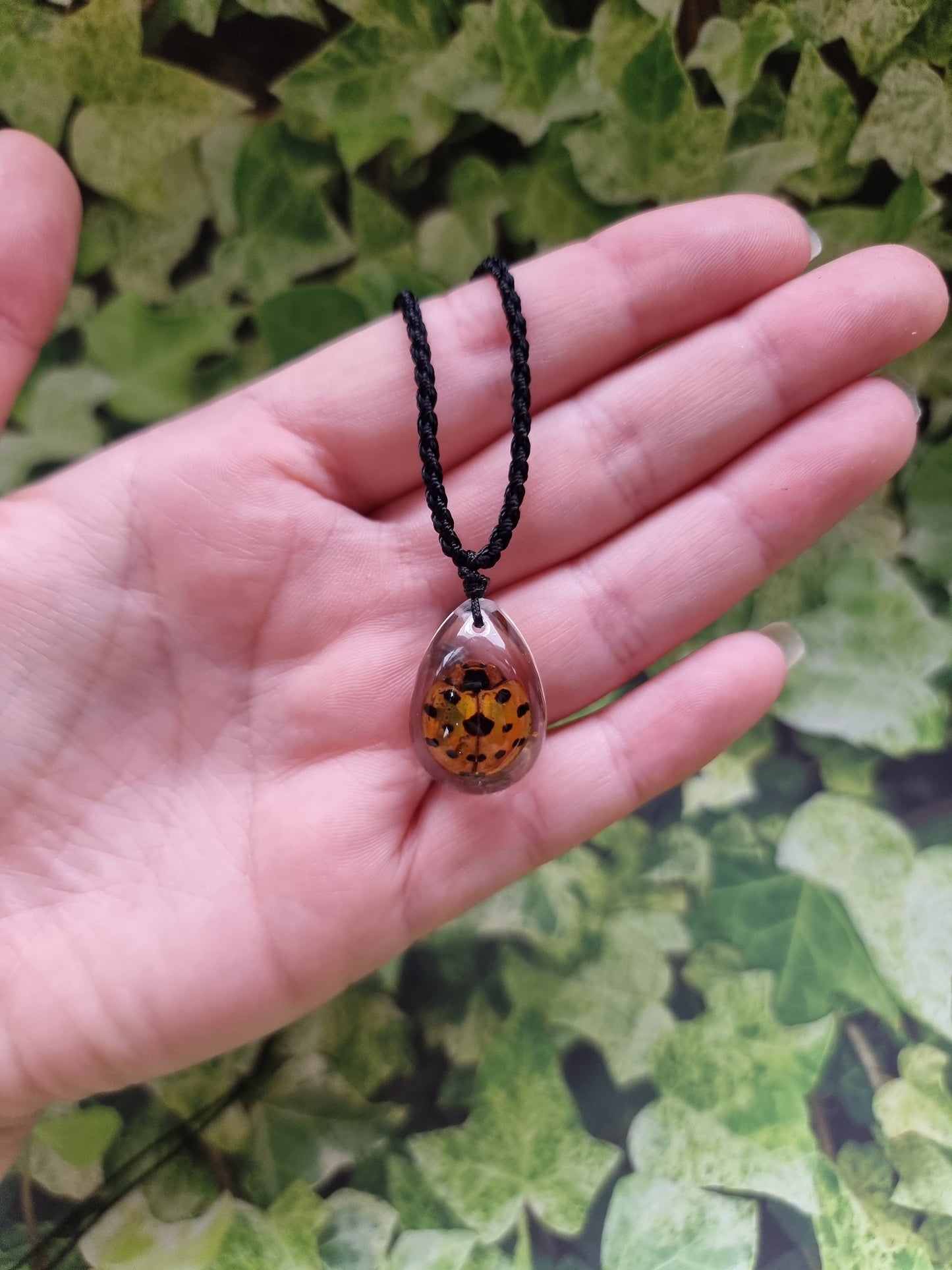 Ladybird  Ajustable Resin Necklace