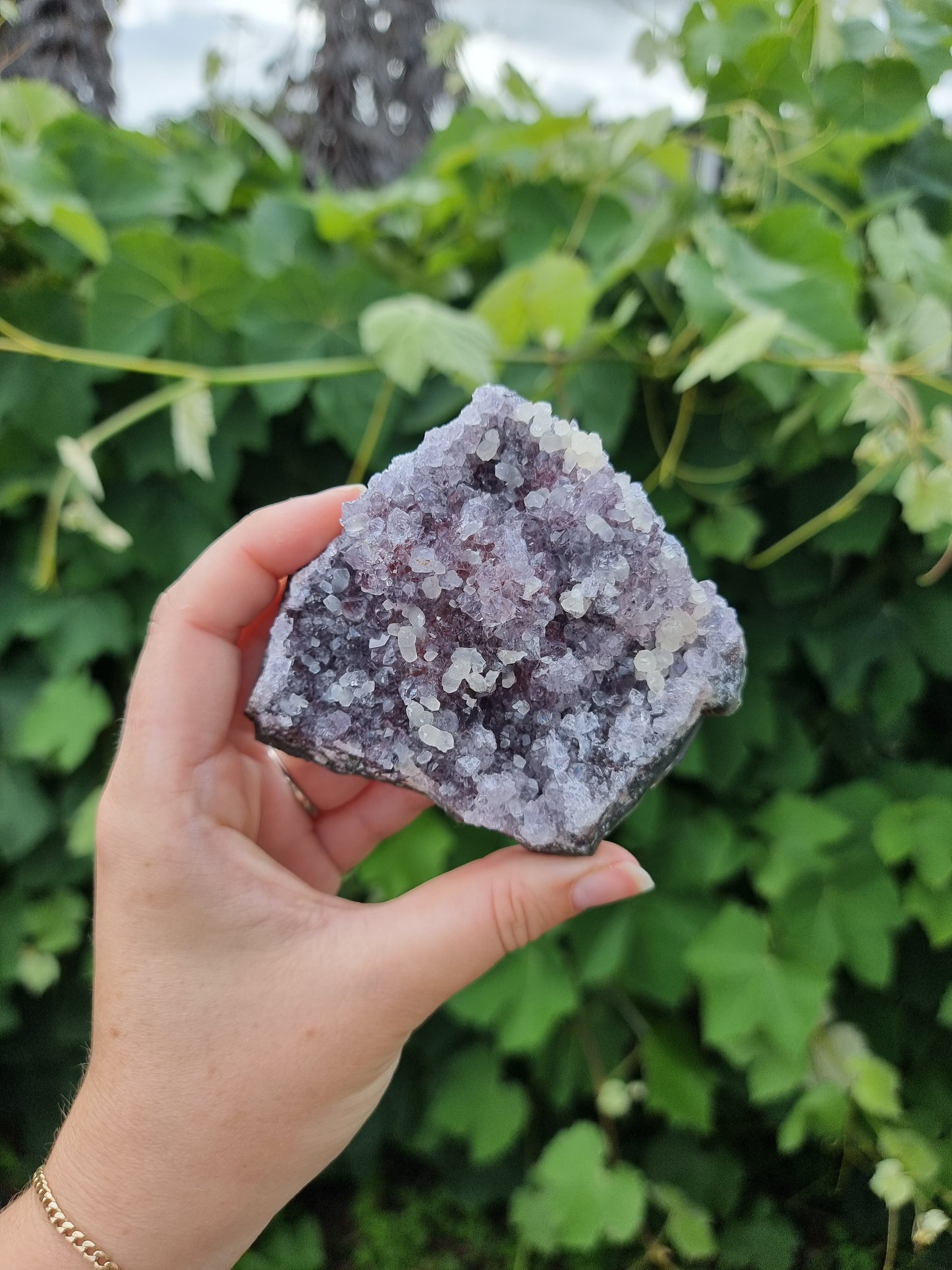Amethyst Cluster with Calcite #1