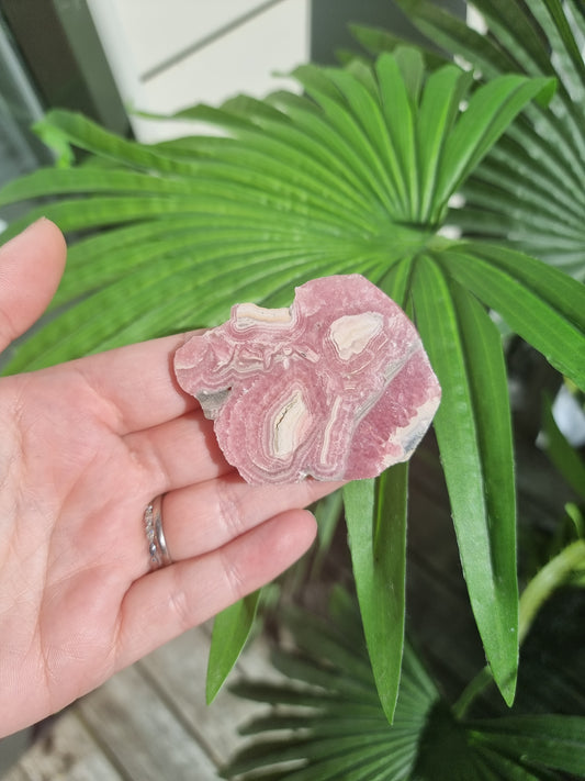 Rhodocrosite slice