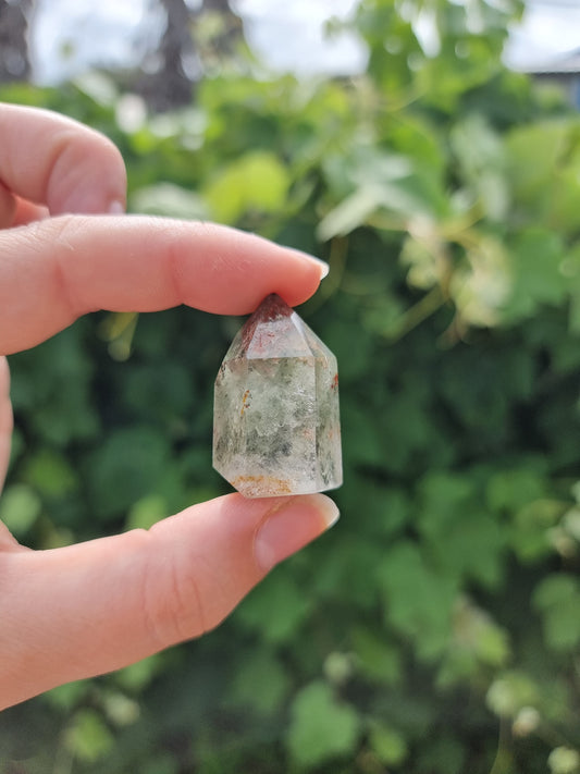 Mini Garden Quartz/Lodolite Point #4