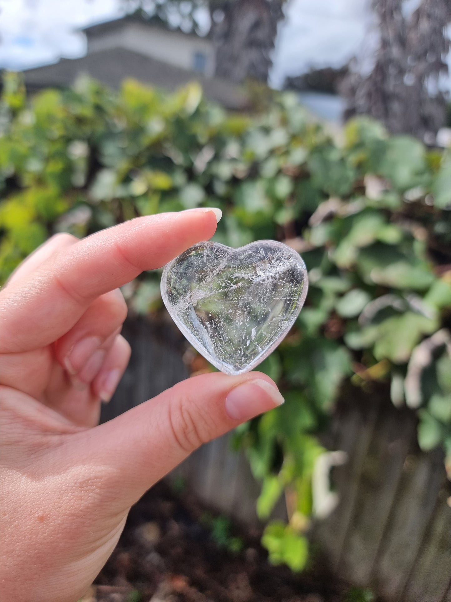 Clear Quartz Small Heart #3