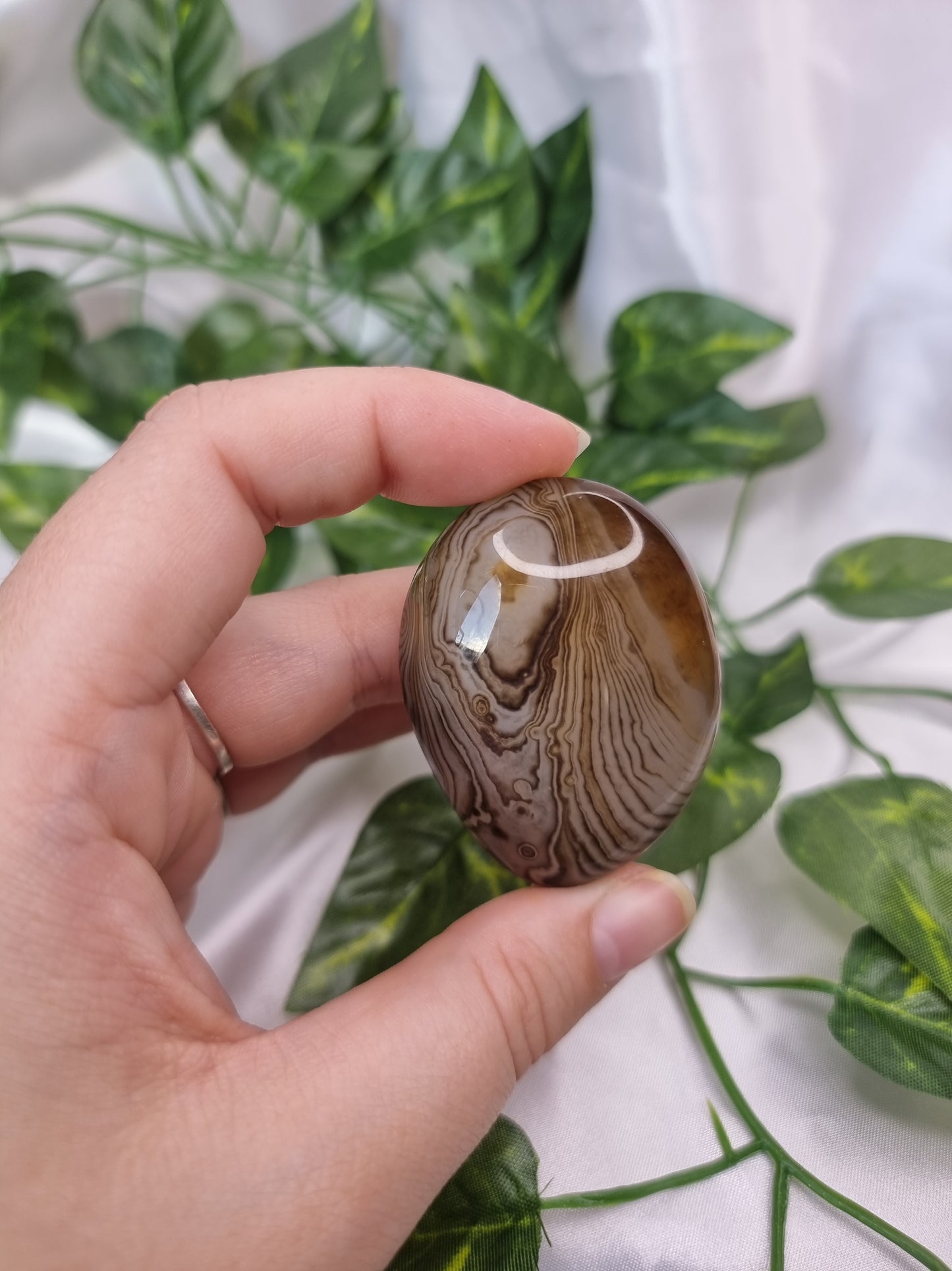 Silk Agate Palmstone #1