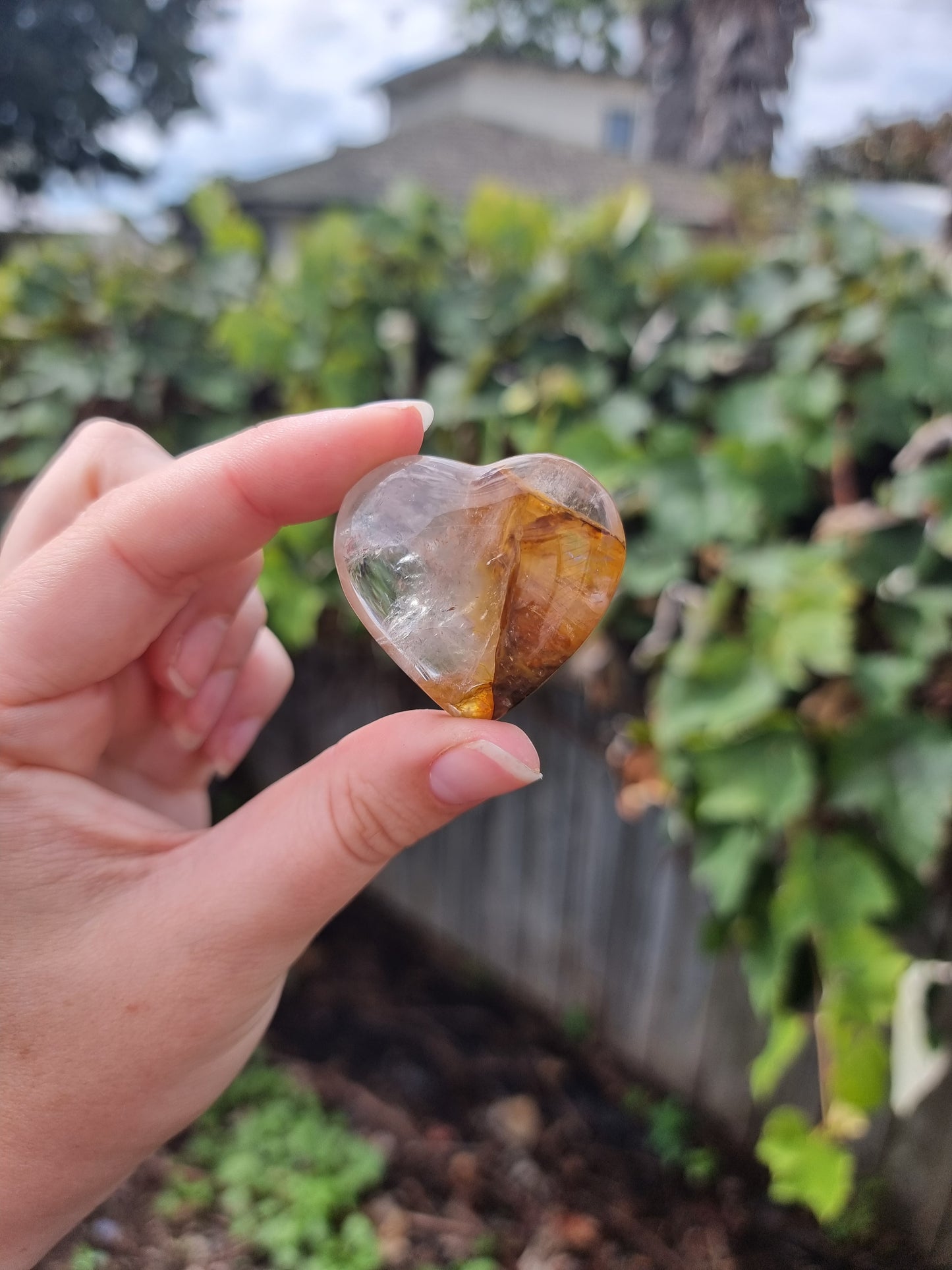 Golden Healer Quartz Small Heart #6