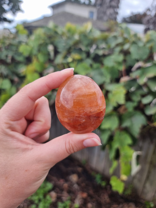 Fire Quartz Palmstone #3