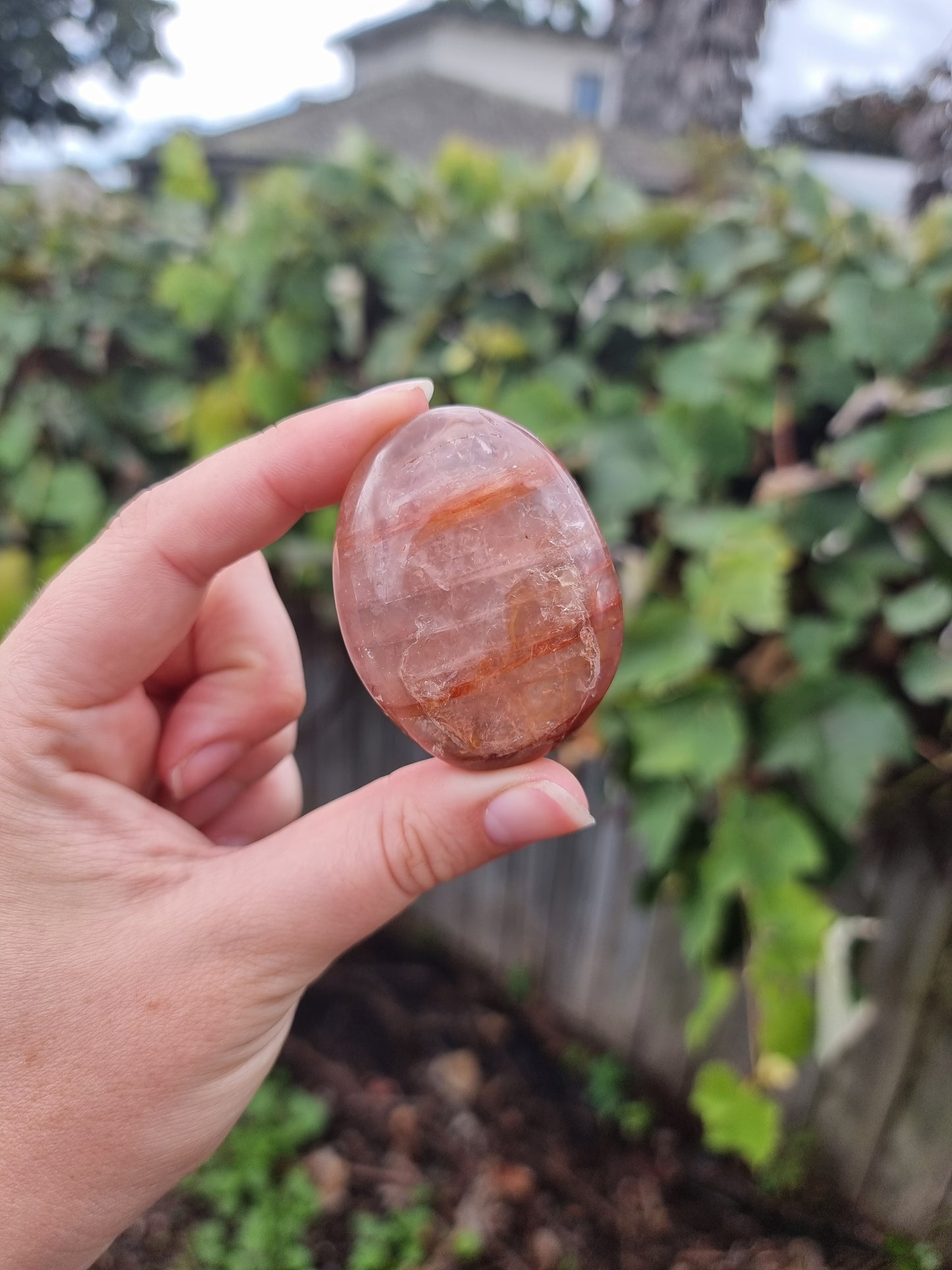 Fire Quartz Palmstone #2
