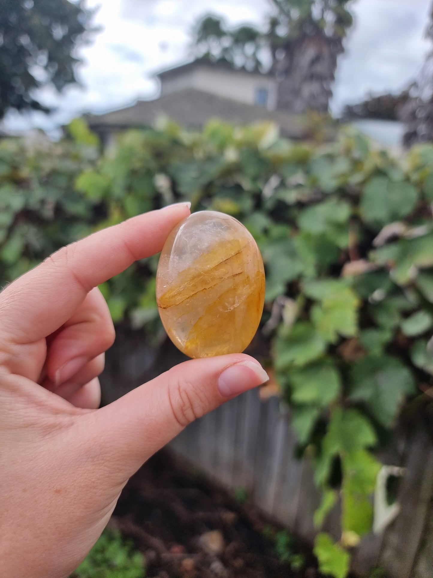 Golden Healer Quartz Palmstone #2