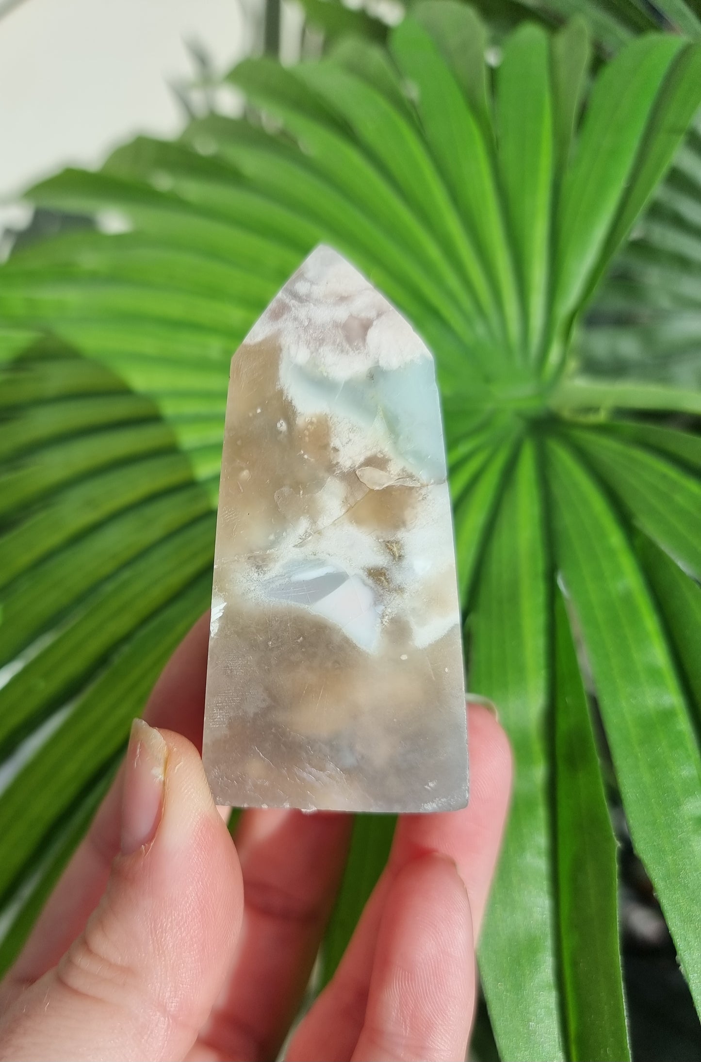 Green Flower Agate Point