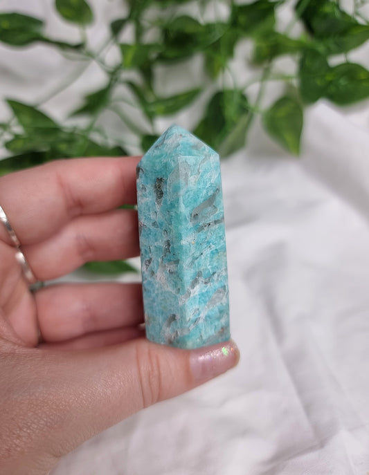 Amazonite With Smokey Quartz Point