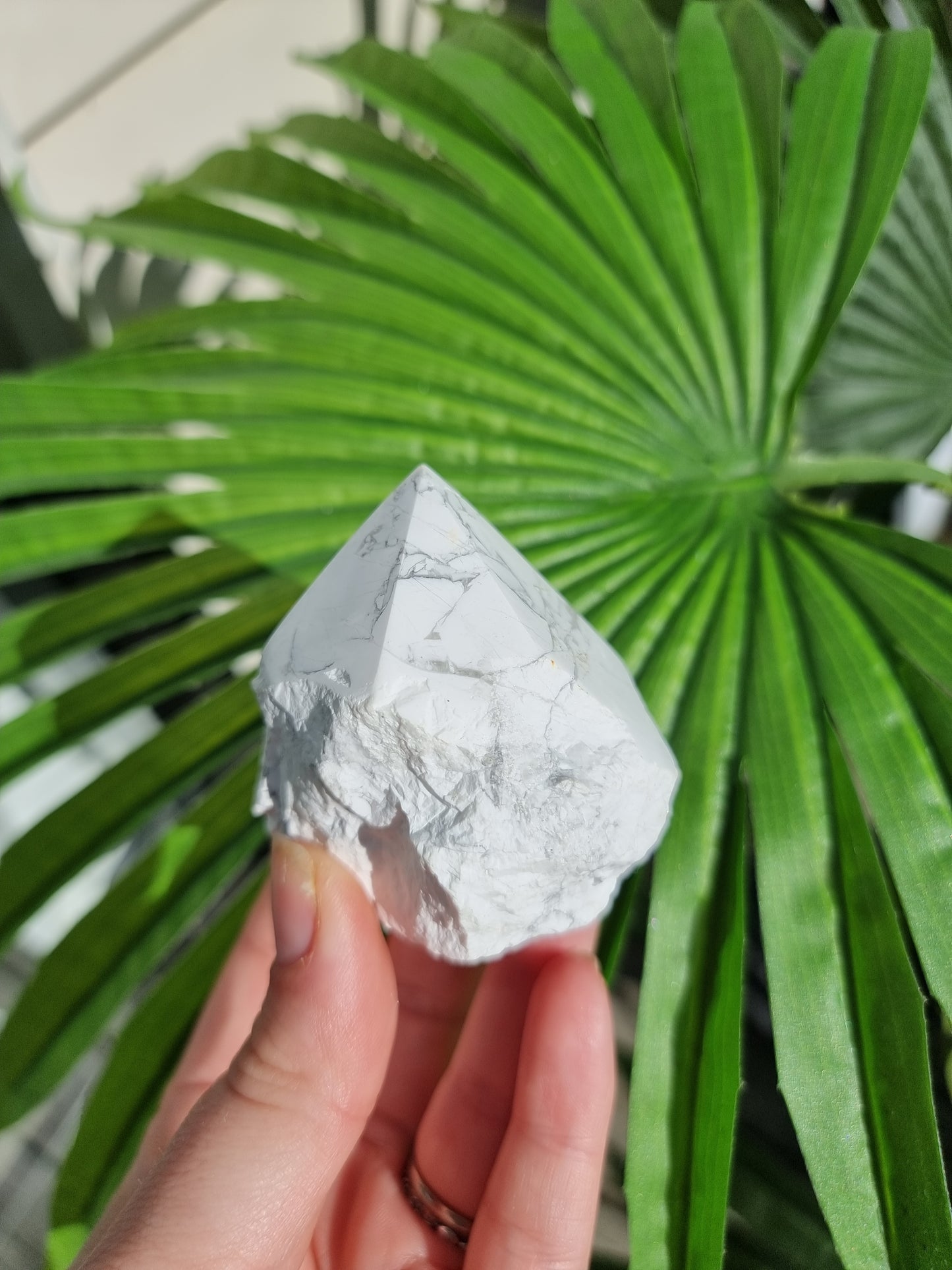 Howlite Half Polished Point #1