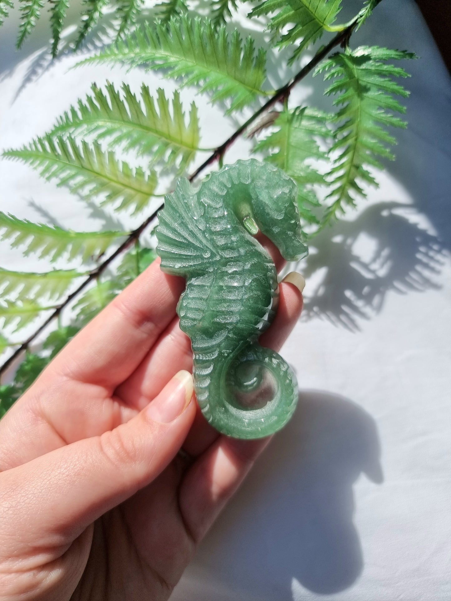 Green Aventurine Seahorse #1