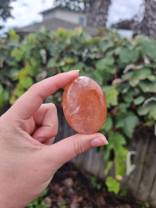 Fire Quartz Palmstone #4