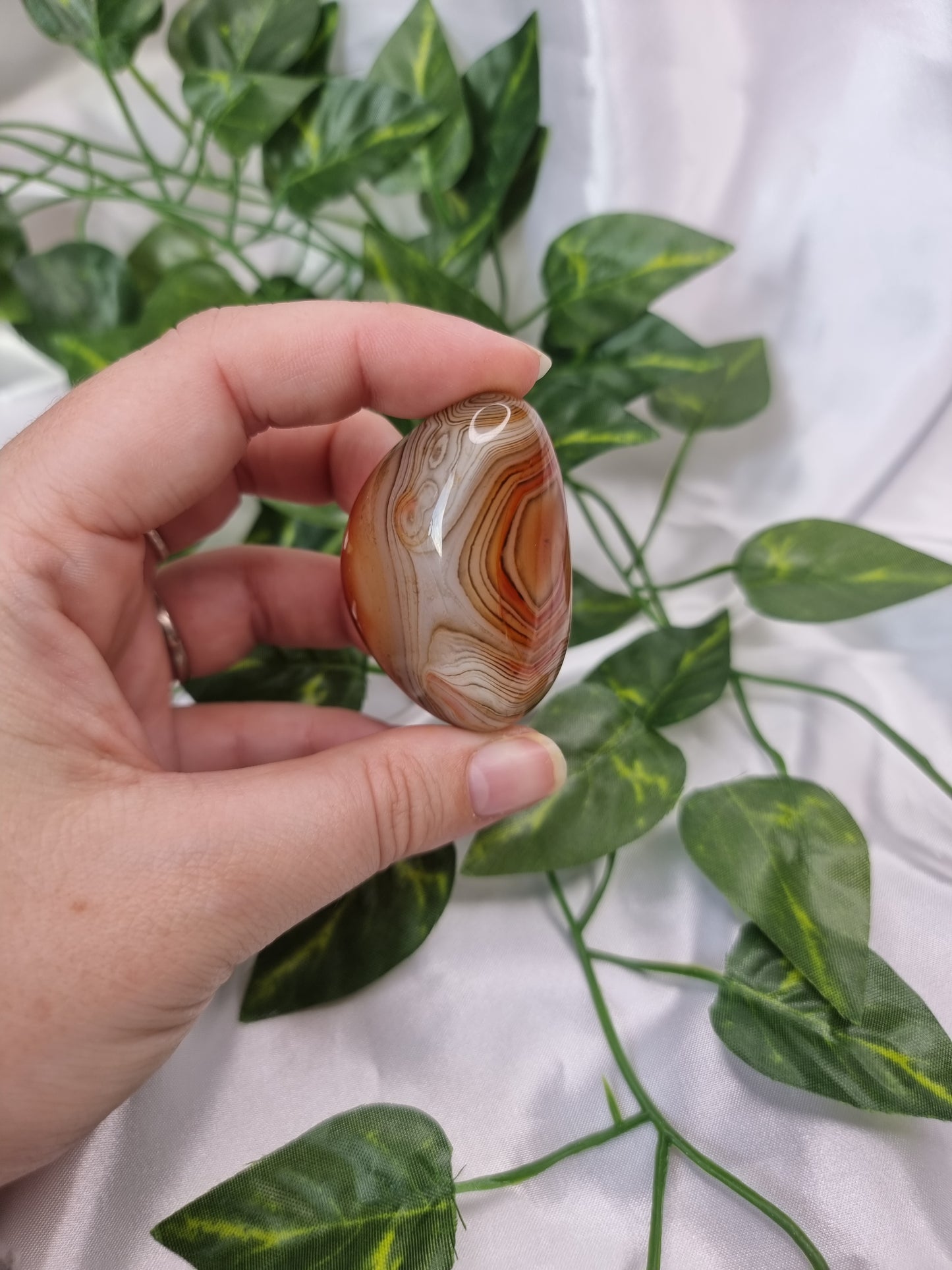 Silk Agate Palmstone #3