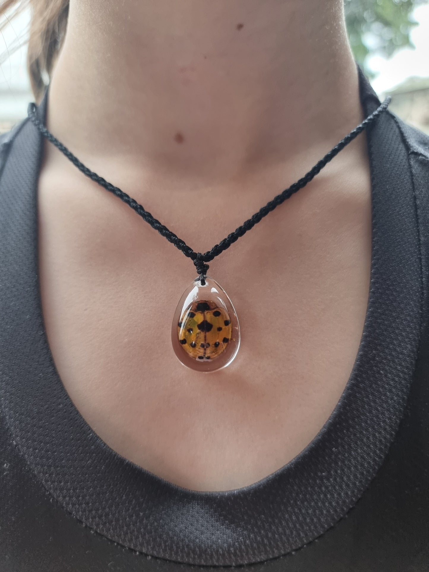 Ladybird  Ajustable Resin Necklace