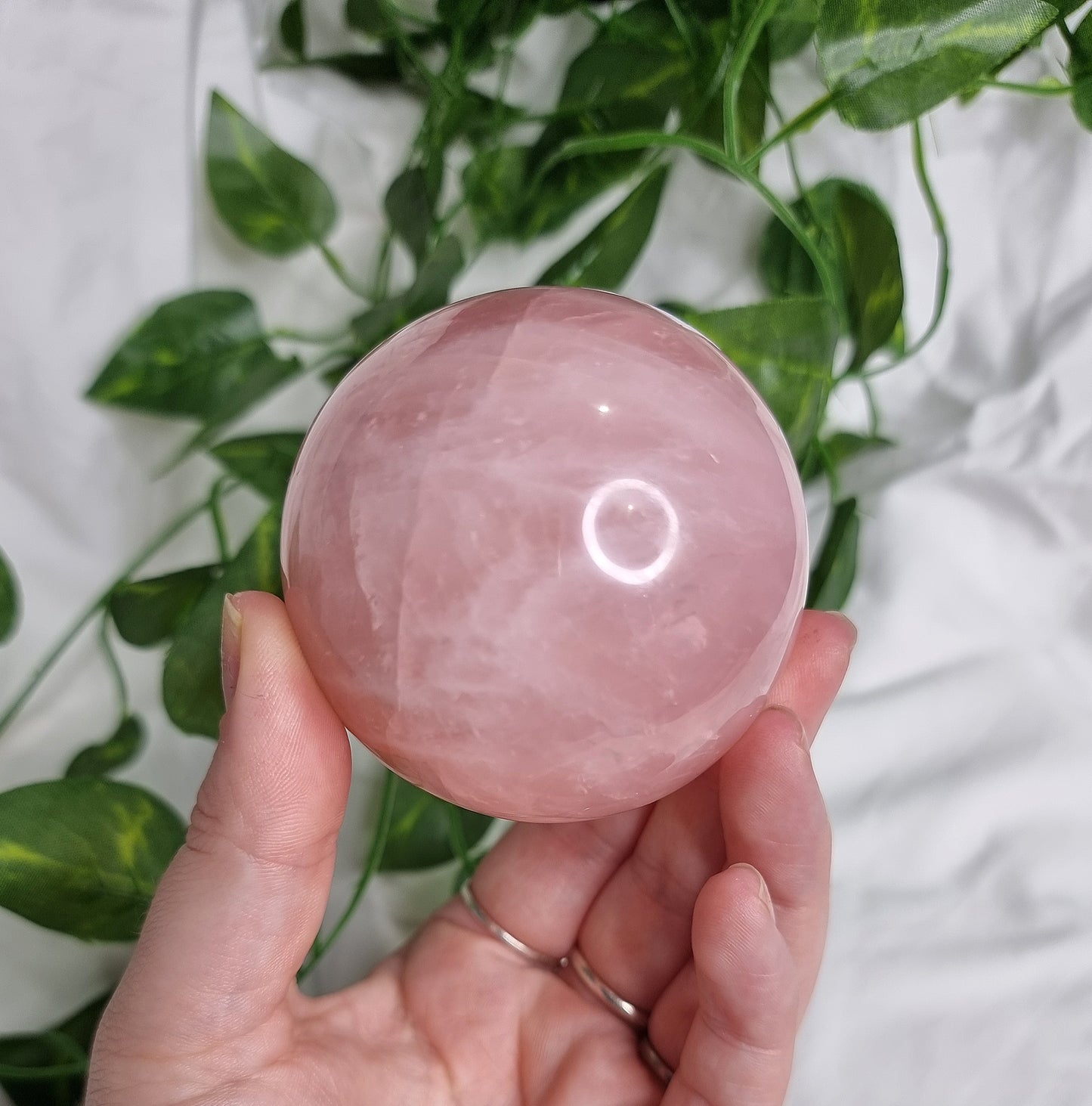 Star Rose Quartz Sphere