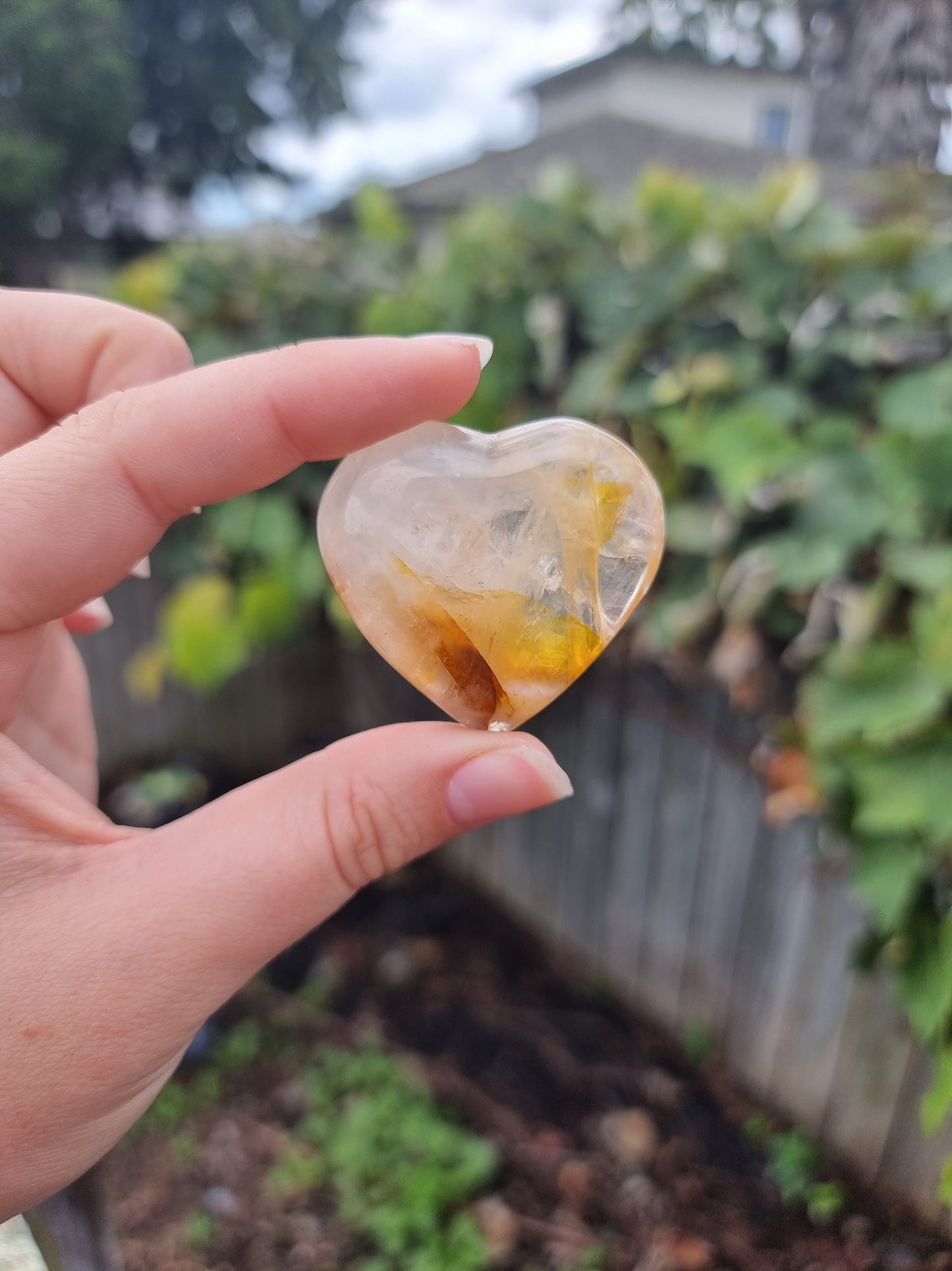 Golden Healer Quartz Small Heart #2