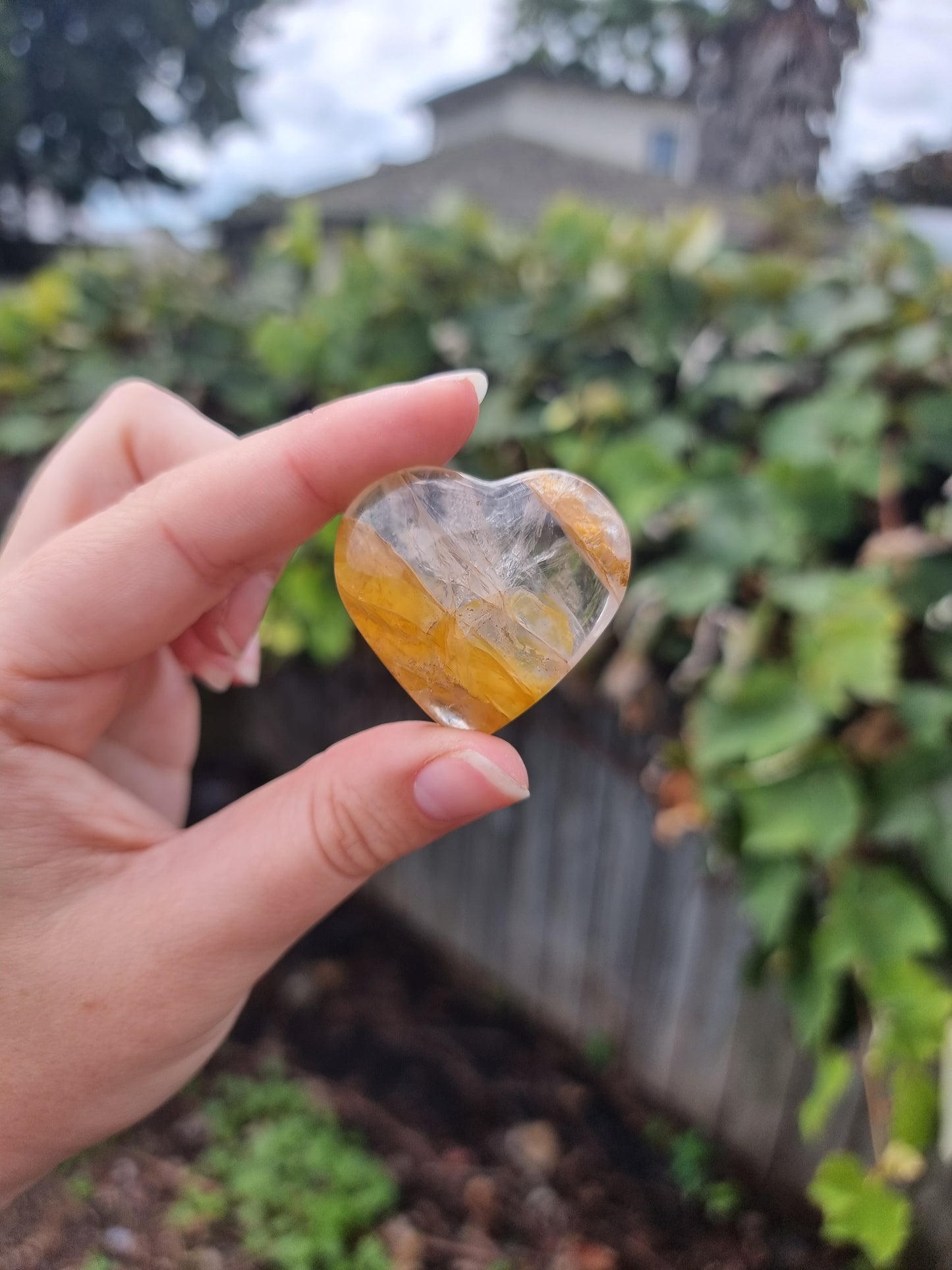 Golden Healer Quartz Small Heart #5