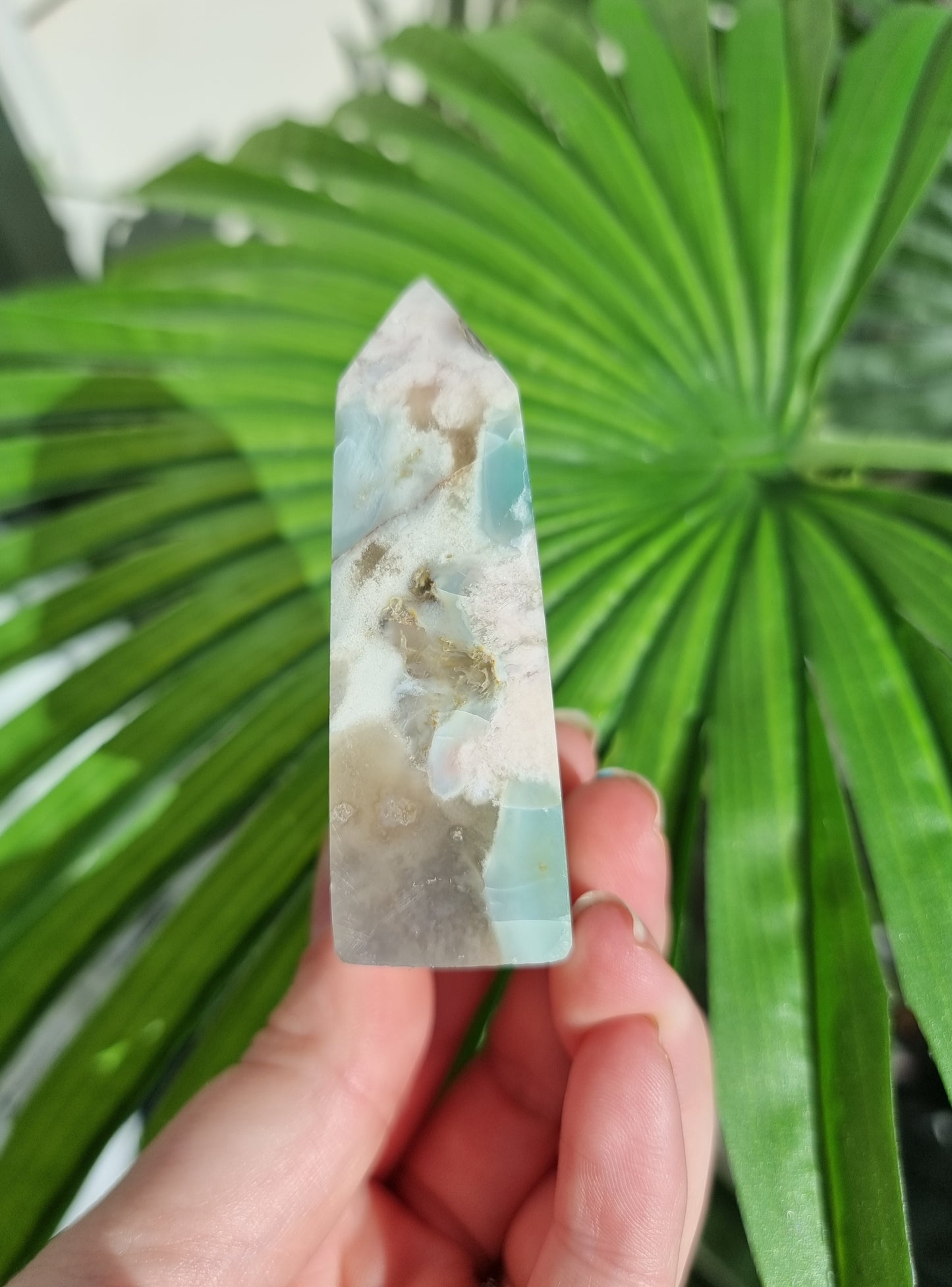 Green Flower Agate Point