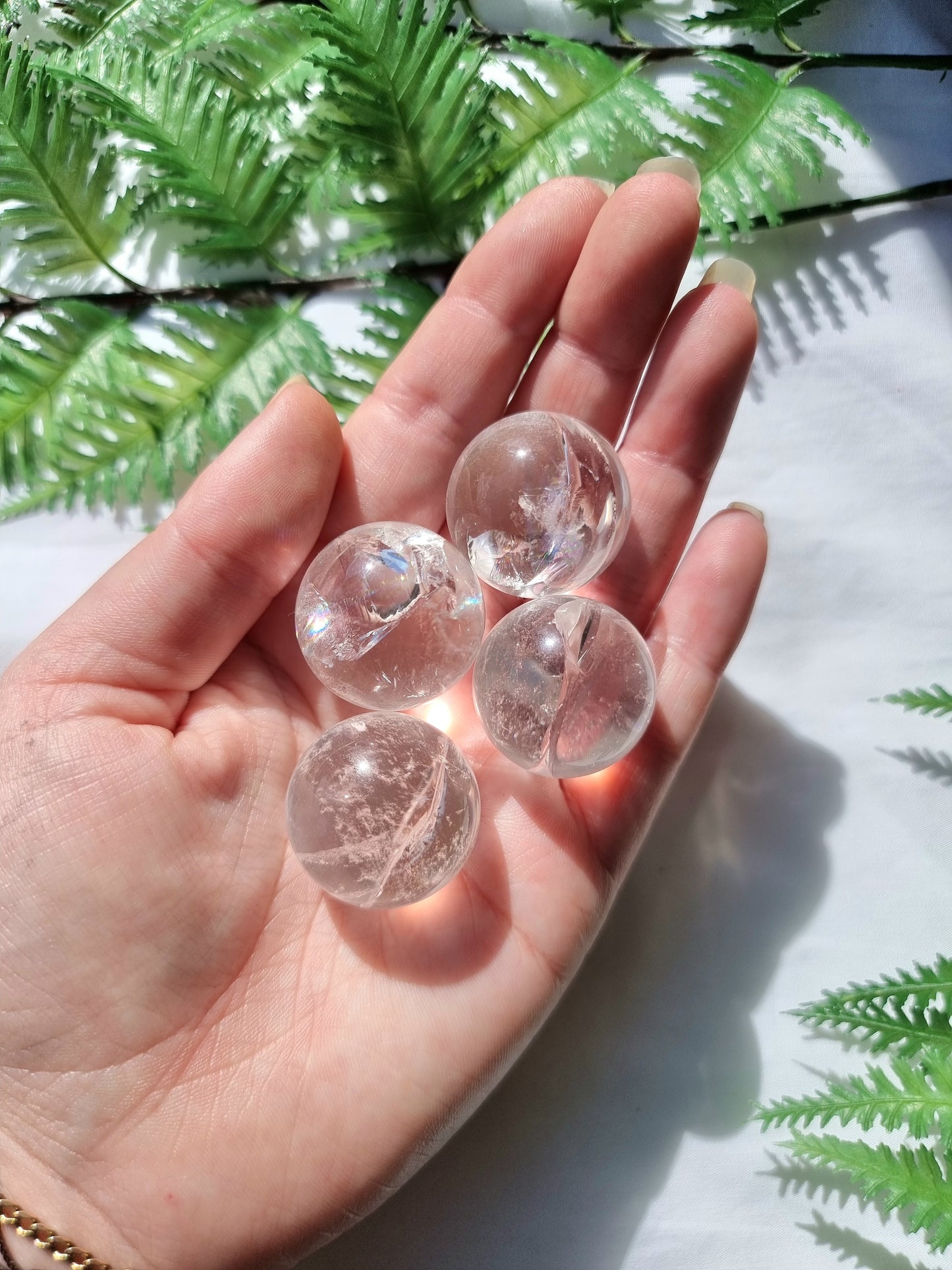 Rainbow Clear Quartz Small Sphere