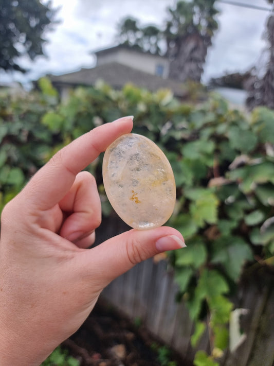 Golden Healer Quartz Palmstone #1