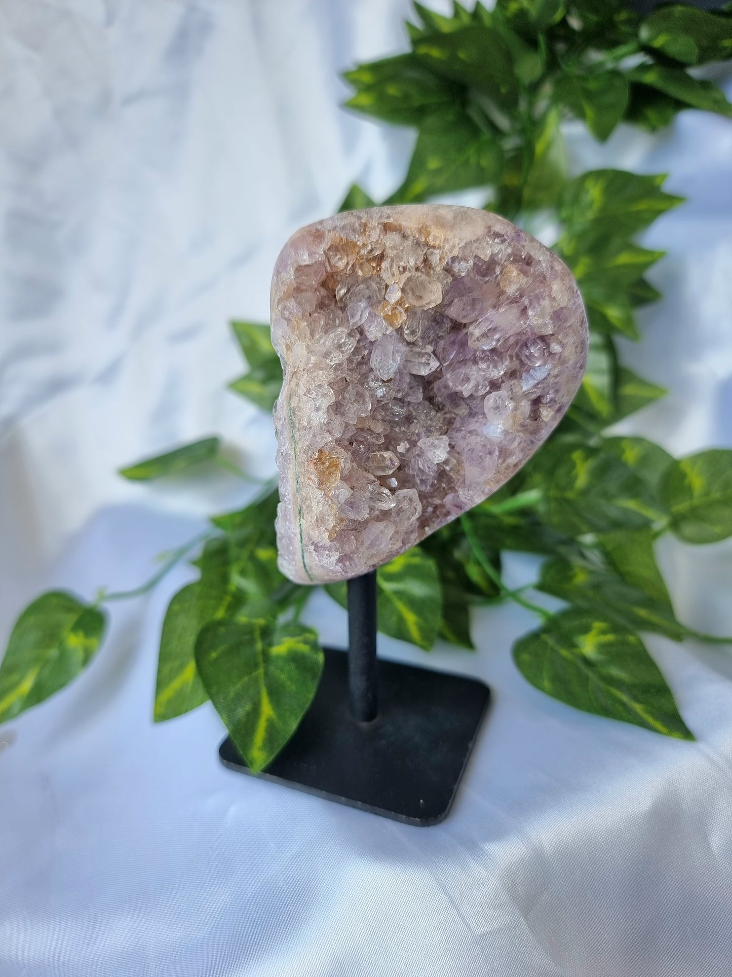 Pink Amethyst Cluster On  a Stand