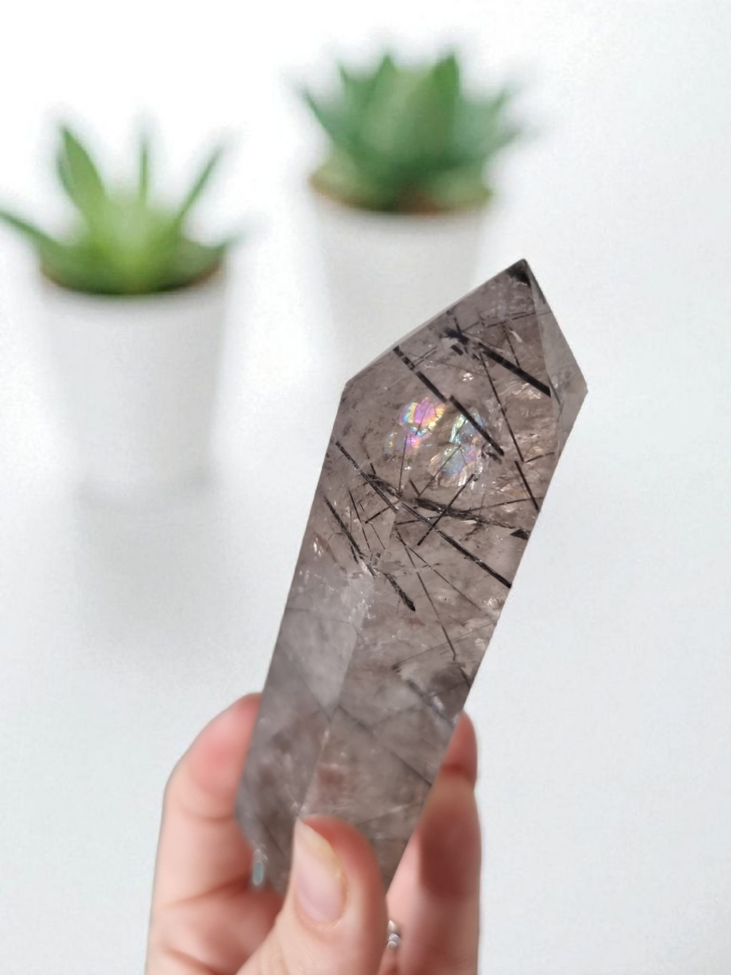 Black Rutile Quartz Point #2