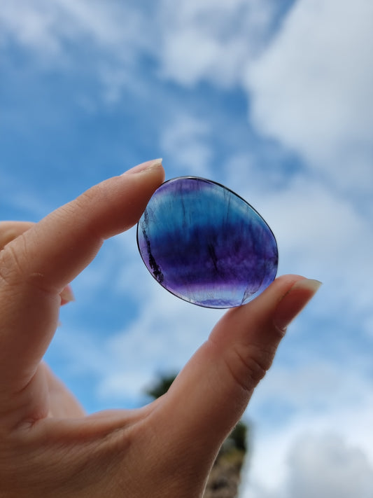 Rainbow Fluorite Flatstone #4