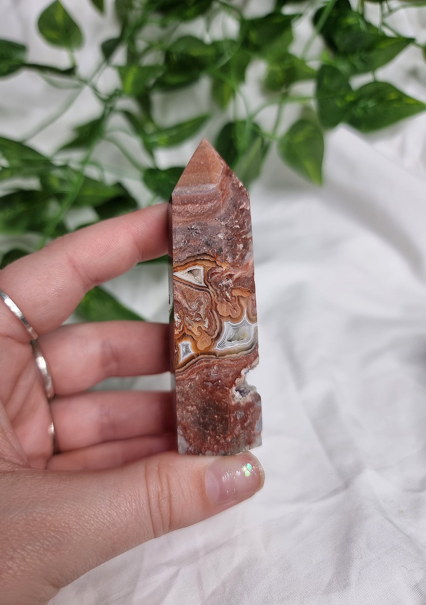 Mexican Crazy Lace Agate Point #1