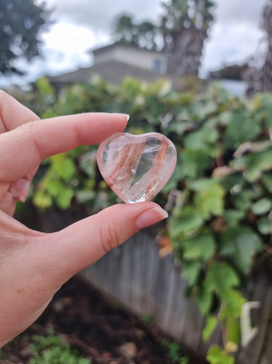 Fire Quartz Small Heart #1