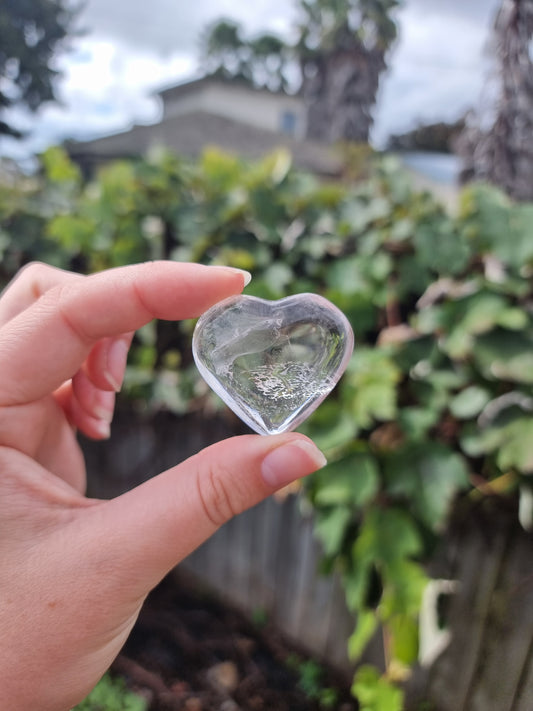 Clear Quartz Small Heart #1