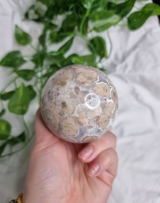 Flower Agate Sphere