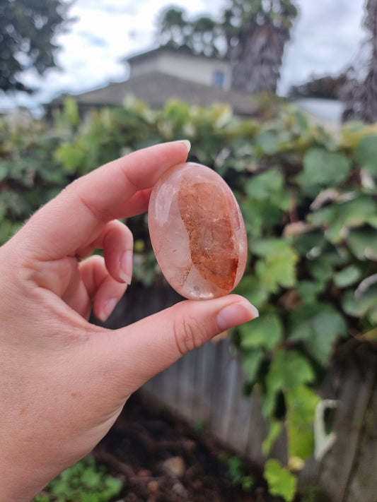 Fire Quartz Palmstone #1