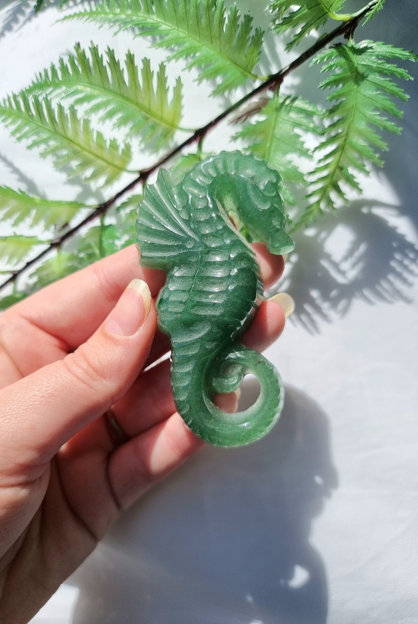 Green Aventurine Seahorse #2