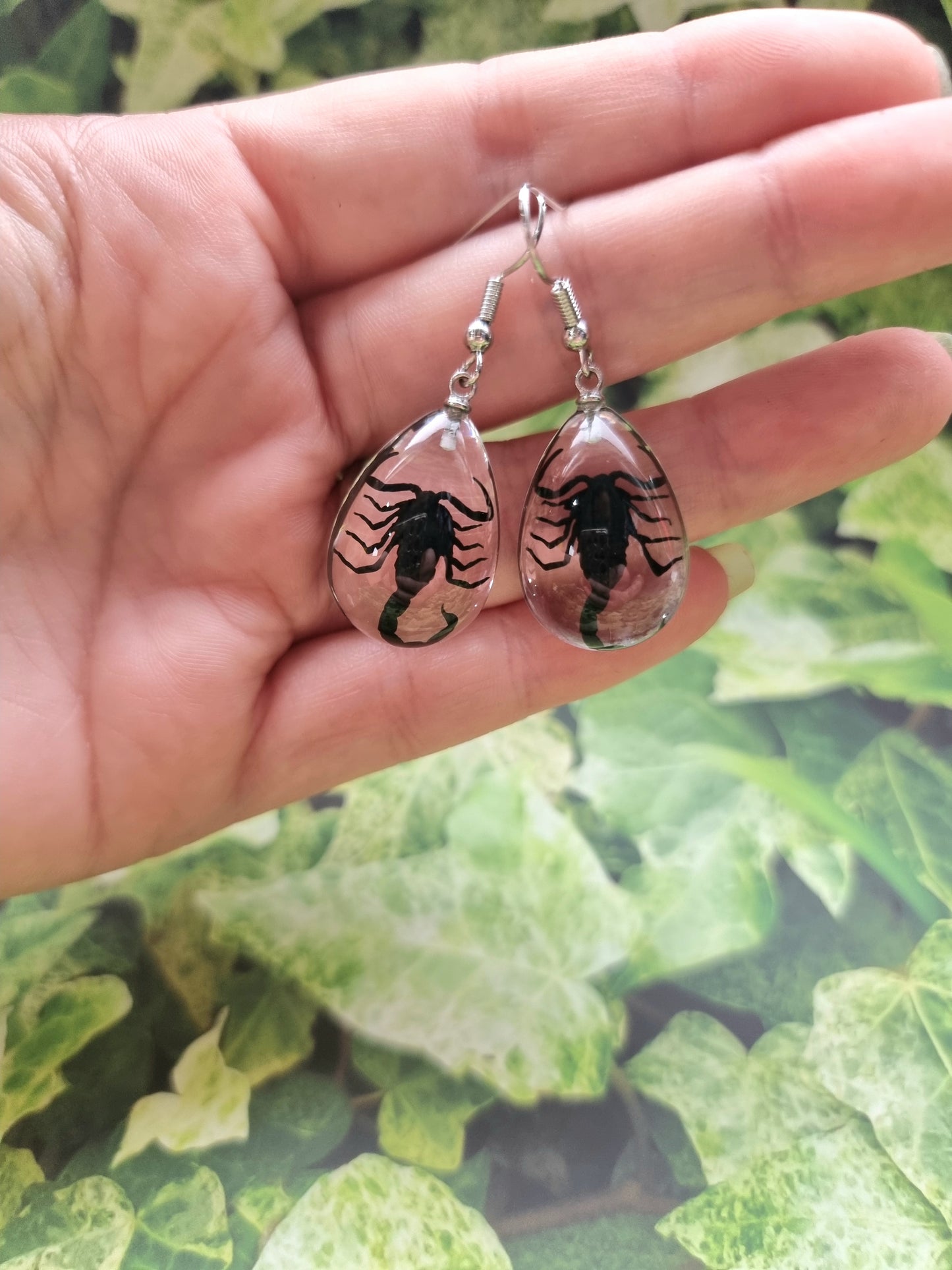 Black Scorpion Resin Earings