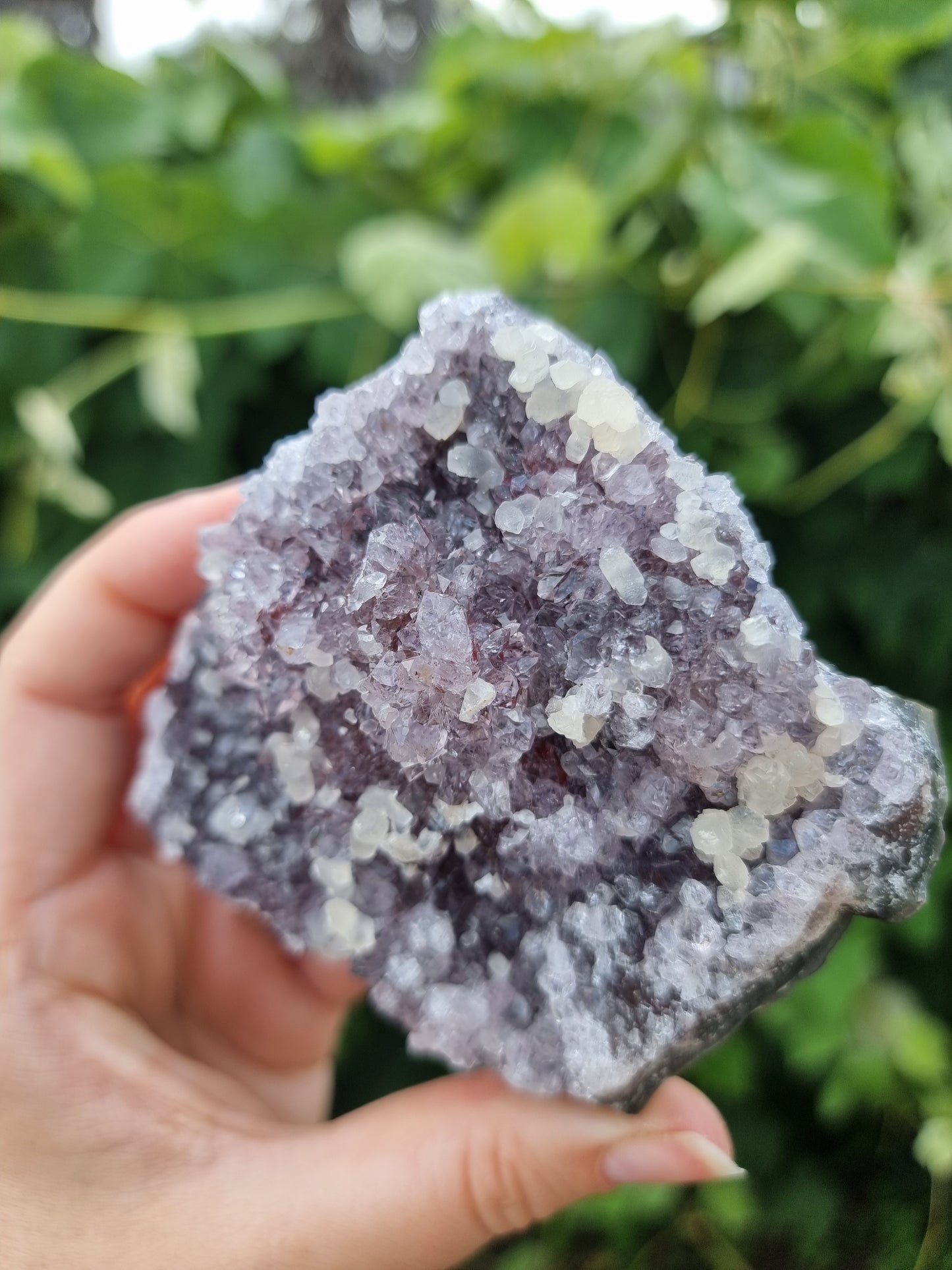 Amethyst Cluster with Calcite #1