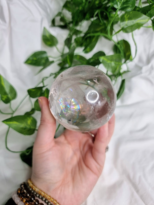 Rainbow Clear Quartz Sphere