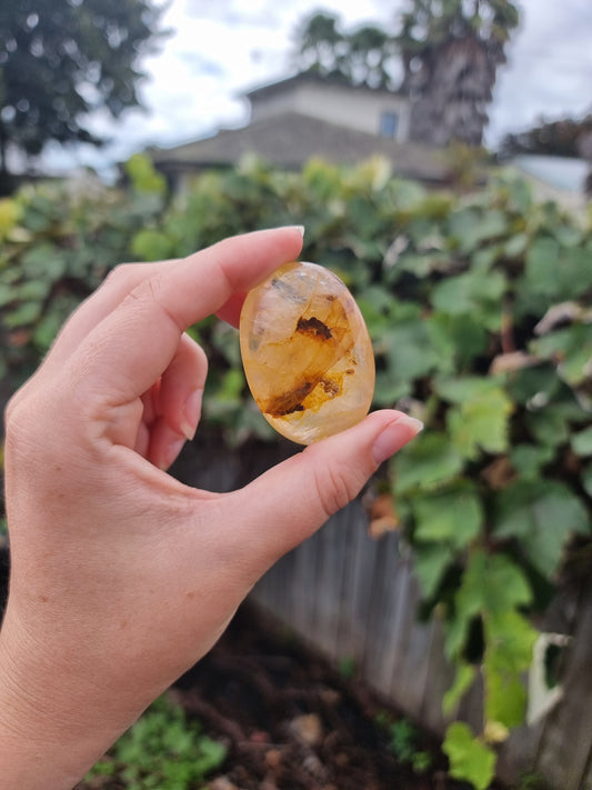 Golden Healer Quartz Palmstone #3