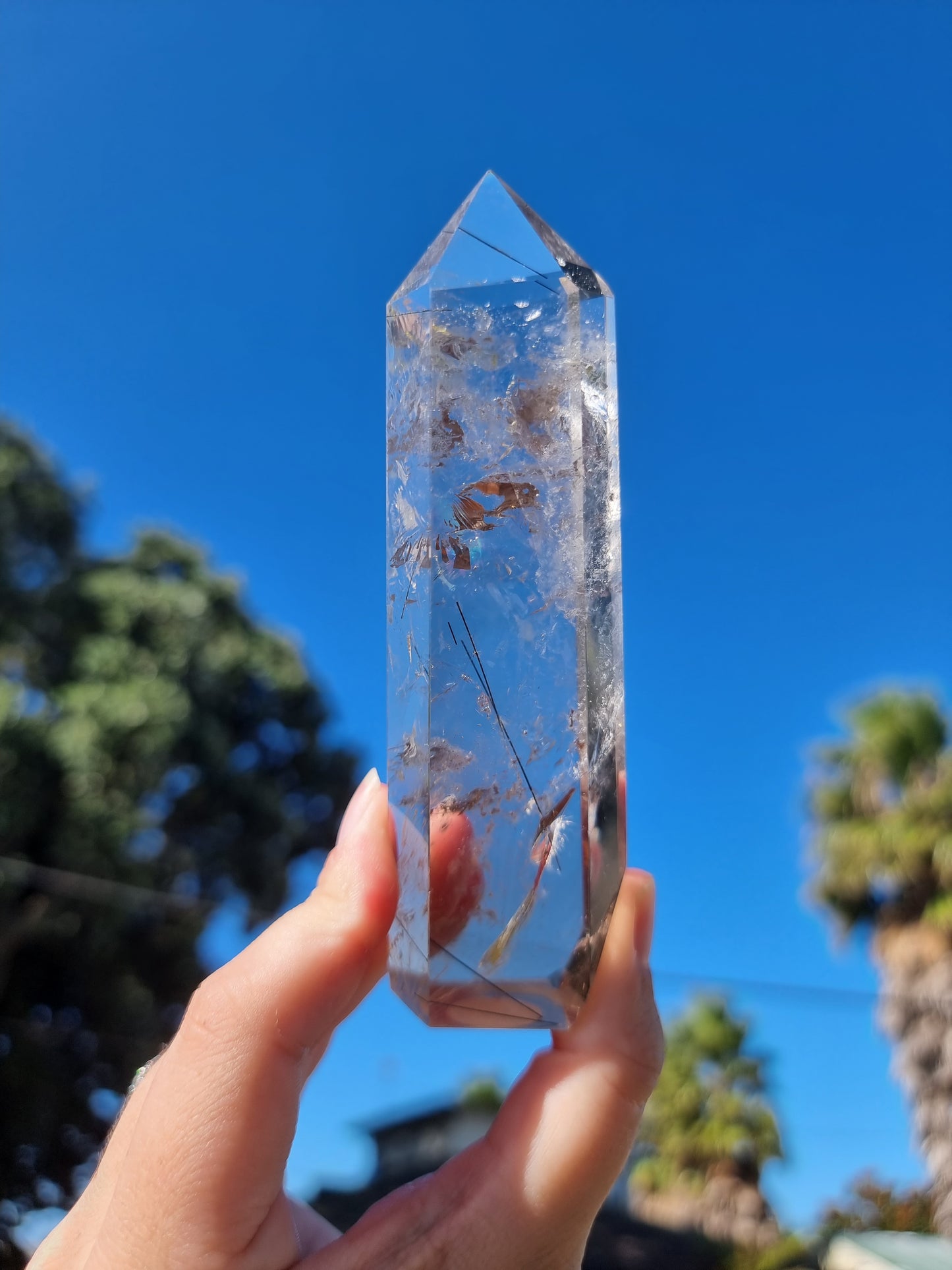 Black Tourmaline In Quartz Point #3